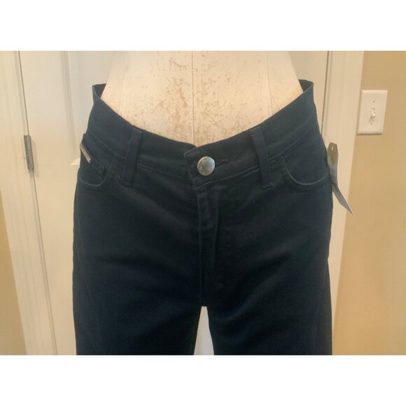 7 For All Mankind Dark Blue with Black Velvet Pattern Pants, Size 30 - Picture 2 of 6